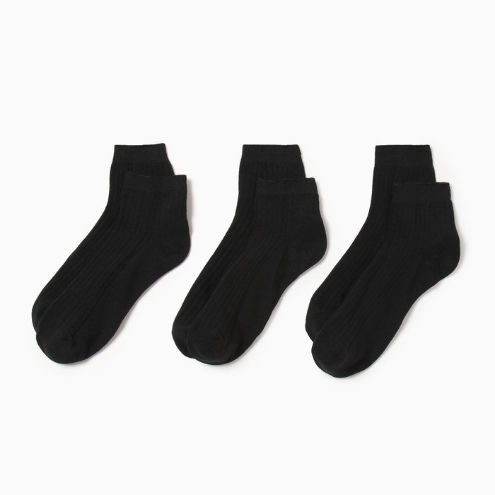 Набор женских носков KAFTAN Base, 3 пары, размер  36-39 (23-25 см) черный