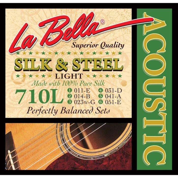 Струны для акустической гитары La Bella 710L Light