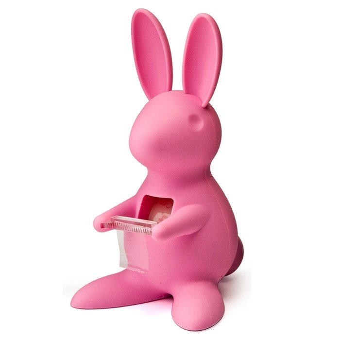 Диспенсер для скотча Qualy Bunny, цвет розовый