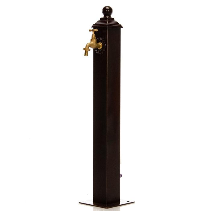 Водозаборная колонка, 16 × 16 × 79 см, темно-коричневая
