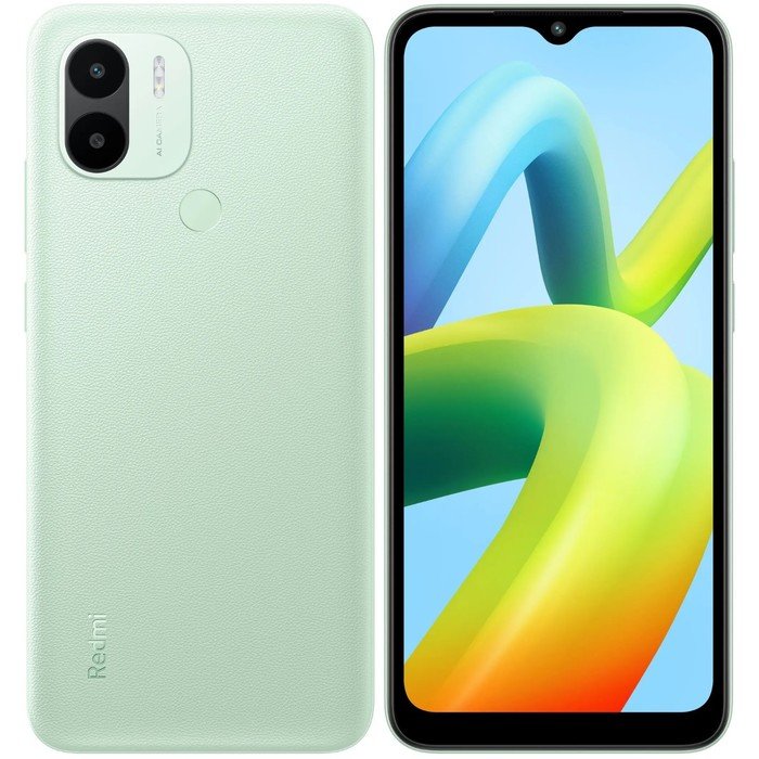 Смартфон Xiaomi Redmi A2 plus, 6.52", IPS, 3 Гб, 64 Гб, 8 Мп, 5 Мп, 2 Sim, 5000 мАч, зеленый