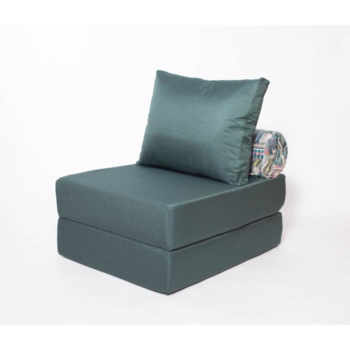 Кресло - кровать бескаркасное «Прайм» с накидкой-матрасиком, размер 75 x 100 x 90 см, цвет малахитовый