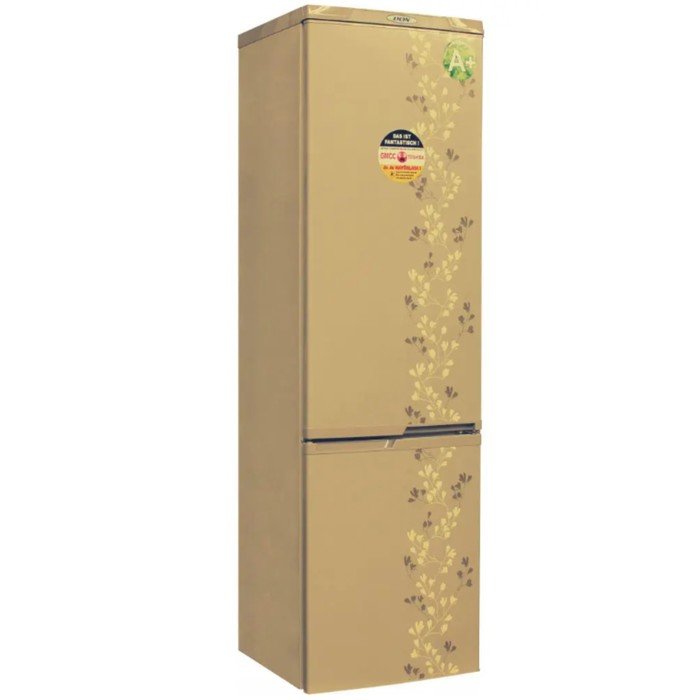 Холодильник DON R-290 ZF, двухкамерный, класс А, 310 л, золотой цветок