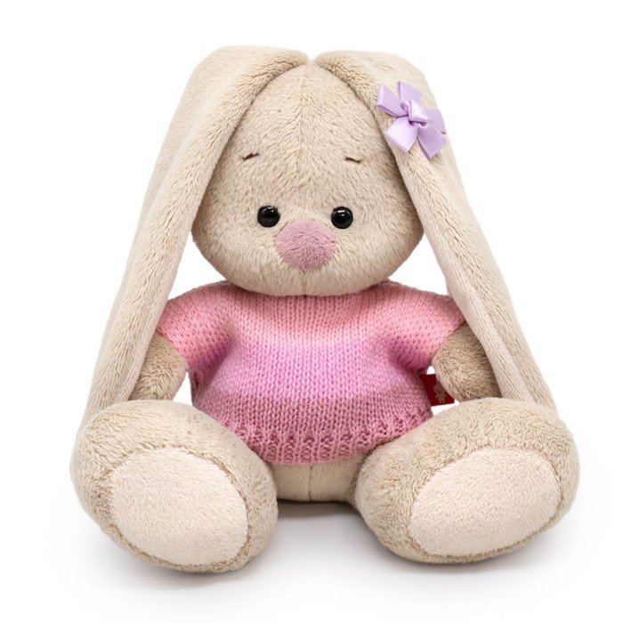 Мягкая игрушка "Зайка Ми в нежно-розовом свитере", 15 см SidX-613