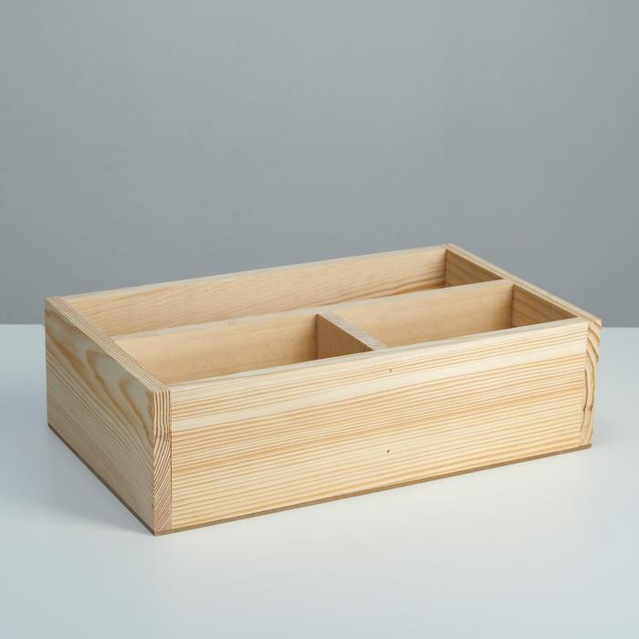 Ящик деревянный 34,5×20,5×10см, 50 шт