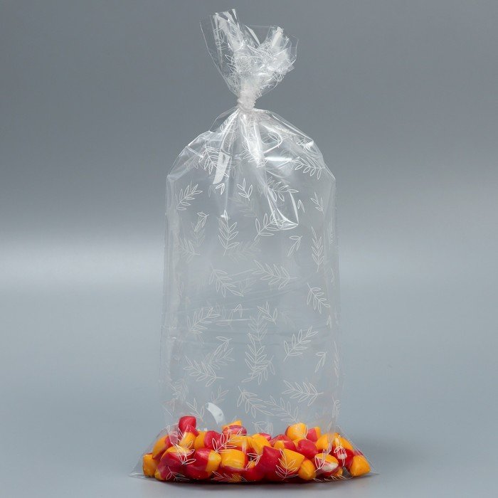 Пакет подарочный пропиленовый «Веточки», 14 х 30 см