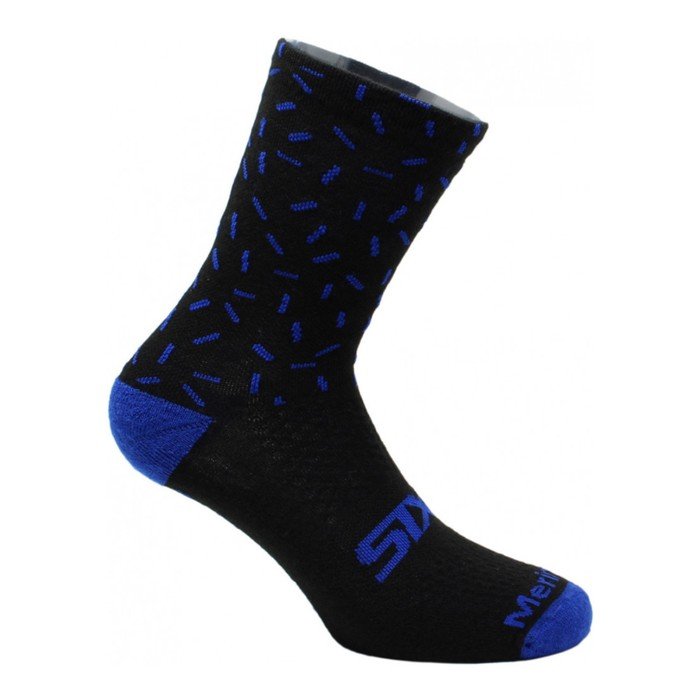 Носки SIXS MERINOS, размер 44-47, чёрные, синие