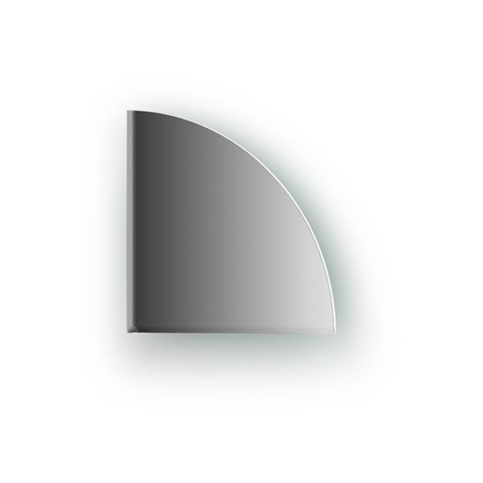 Зеркальная плитка с фацетом 5 мм, четверть круга 15 х 15 см, серебро Evoform