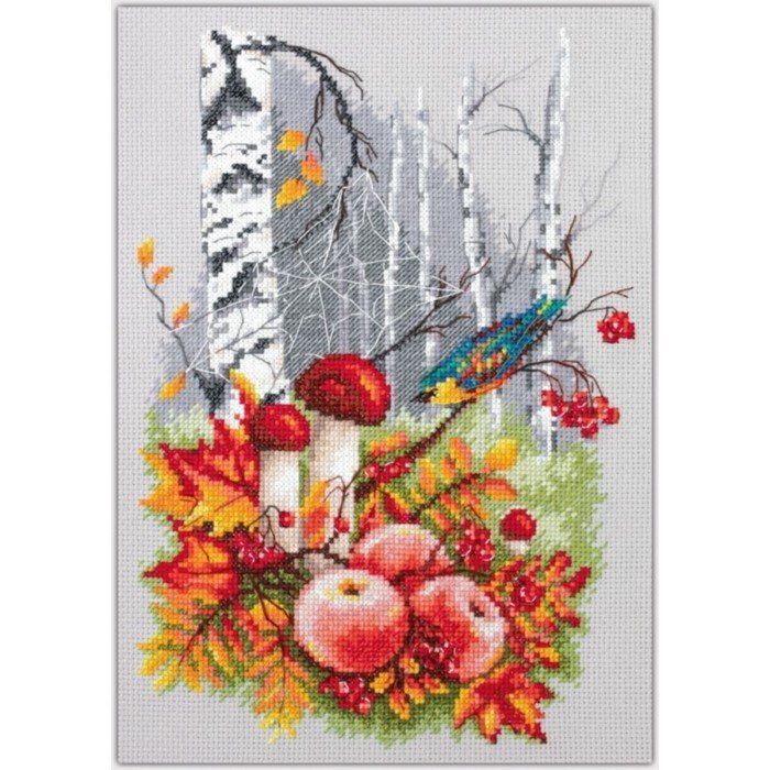Набор для вышивания крестом «Осенняя палитра» 18 × 27 см
