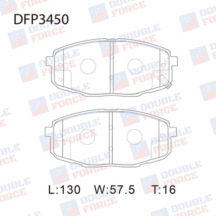 Колодки тормозные дисковые Double Force DFP3450