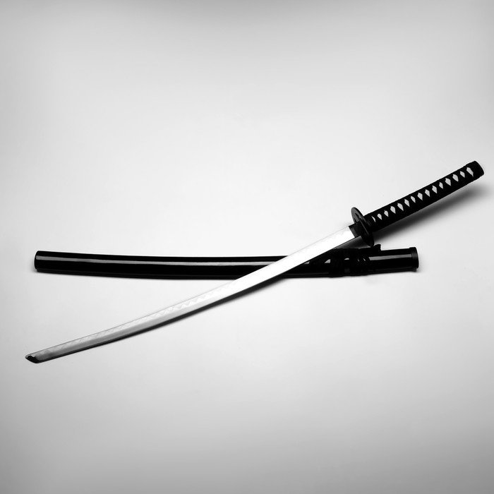 Сувенирное оружие "Катана Минору" 100 см, чёрный глянец