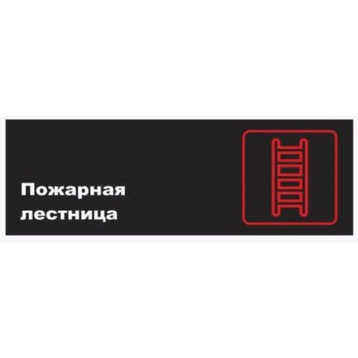 Табличка "Пожарная лестница", матовая, 300*100 мм