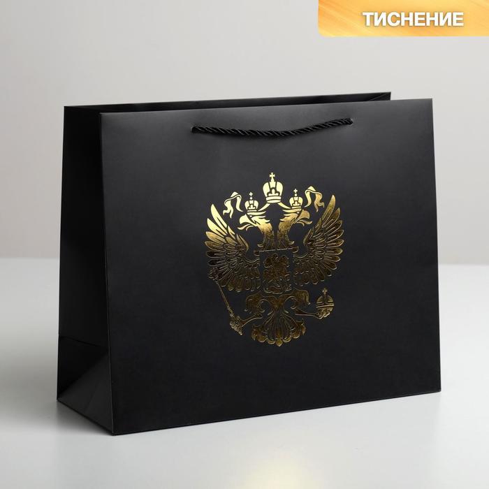Пакет подарочный «Герб России», 32 × 26 × 12 см   5288986