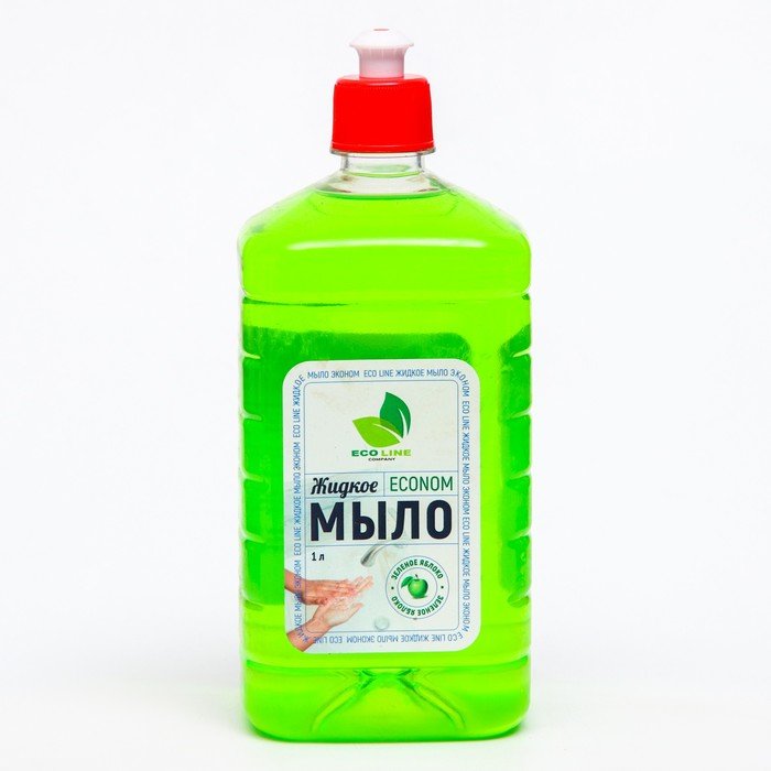 Жидкое мыло "ECONOM" зеленое яблоко 1000 мл