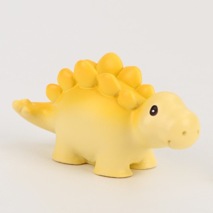 Миниатюра кукольная «Динозаврик», набор 2 шт., размер 1 шт. — 3 × 5,5 × 2 см, цвет жёлтый
