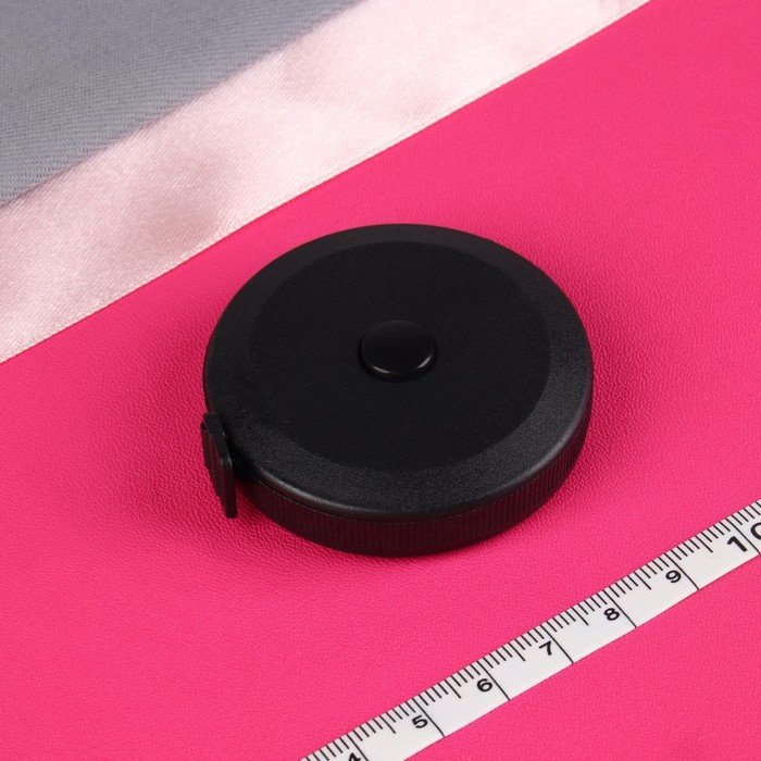 Сантиметровая лента-рулетка портновская, 150 см (см/дюймы), цвет чёрный