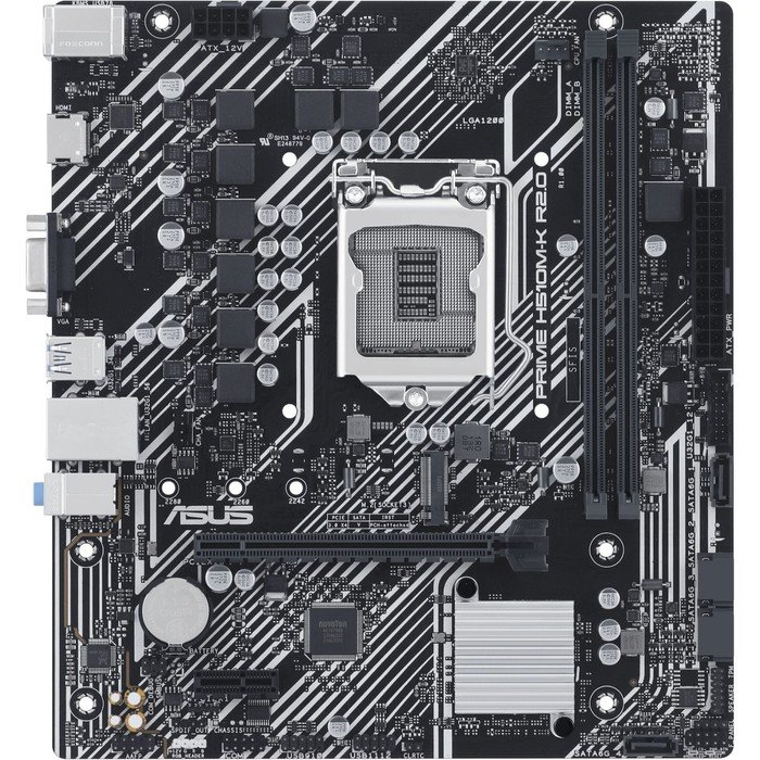 Материнская плата Asus PRIME H510M-K R2.0 Soc-1200 Intel H470 2xDDR4 mATX AC`97 8ch(7.1) GbL   10044