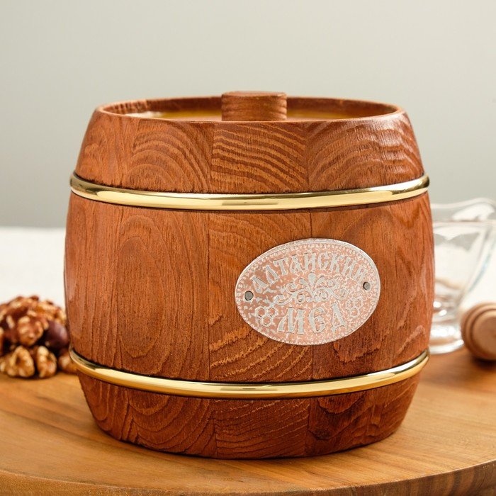 Мёд Алтайский  "Разнотравье", натуральный цветочный бочка, 1 кг