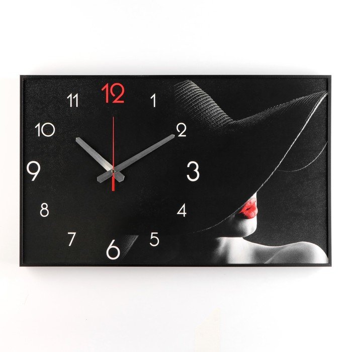 Часы-картина настенные, интерьерные "Девушка", плавный ход, 35 х 57 х 4 см 9612328