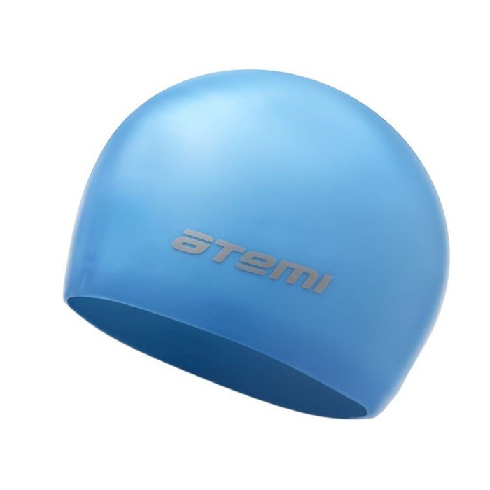 Шапочка для плавания Atemi SC103, силикон, цвет голубой