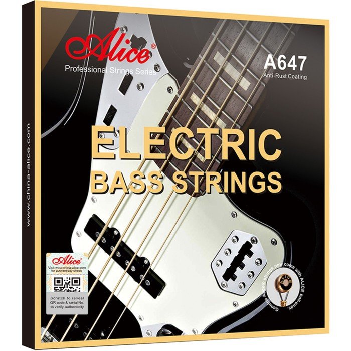 Комплект струн для бас-гитары A647(4)-M сплав железа, Medium, 45-105