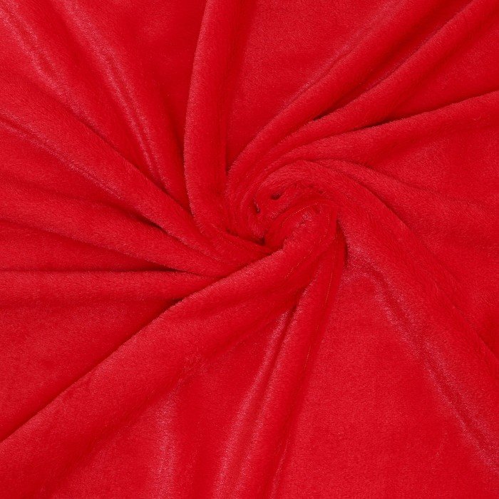 Лоскут Мех на трикотажной основе, 100*150см,цвет красный