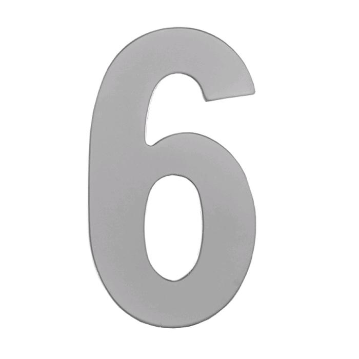 Номер дверной "6" MARLOK, металл, цвет хром