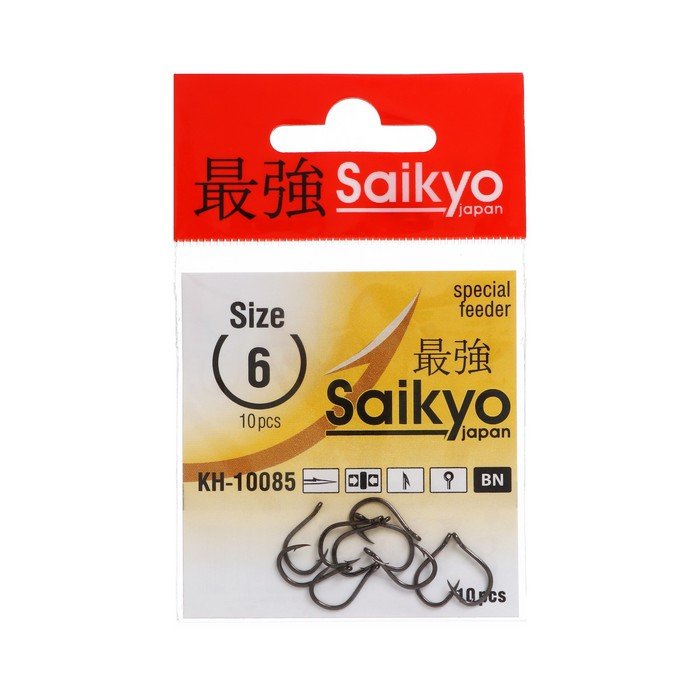 Крючки Saikyo KH-10085 Special Feeder BN № 6, 10 шт