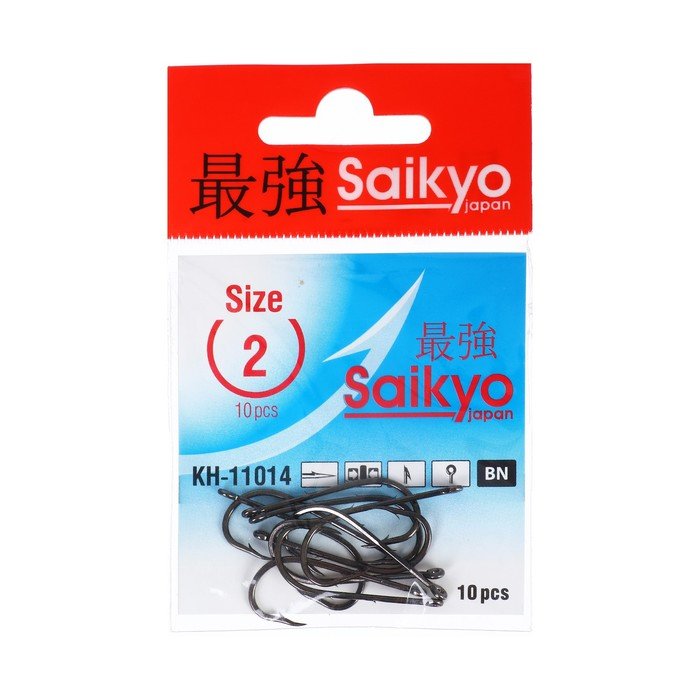 Крючки Saikyo KH-11014 Bait Holder BN № 2, 10 шт