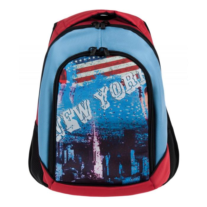 Рюкзак, молния, цвет красно-голубой 360x430x140