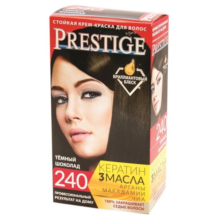 Краска для волос Prestige Vip's, 240 тёмный шоколад