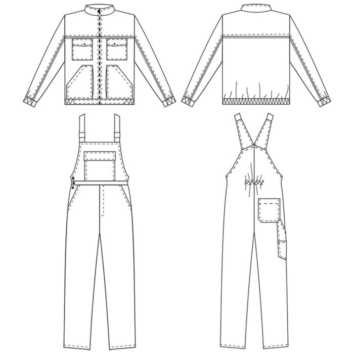 Дизайн рабочей одежды рисунки