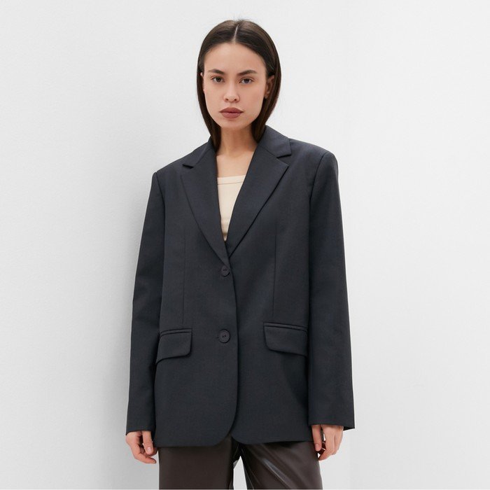 Пиджак женский с разрезом на спине MIST размер XS/S, цвет темно-серый
