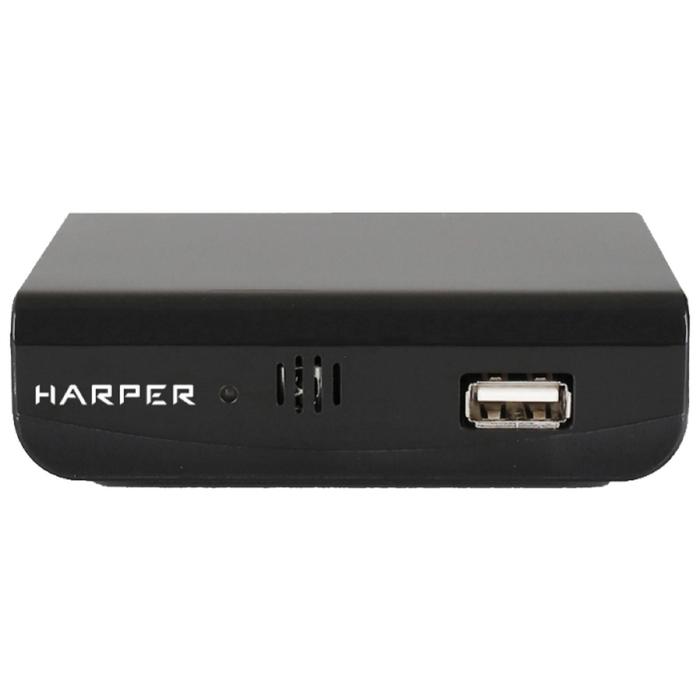 Приставка для цифрового ТВ HARPER HDT2-1030, FullHD, DVB-T2, HDMI, USB, черная