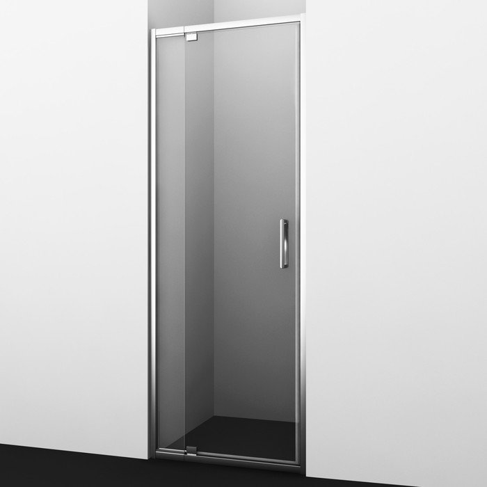 Душевая дверь WasserKRAFT Berkel 48P27, 800x2000 мм, прозрачная, распашная, серебристый