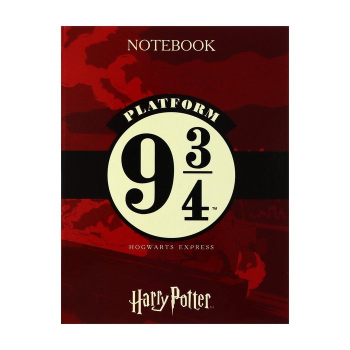 Тетрадь на 4-х кольцах А5, 120 листов клетка "Гарри Поттер", твердая обложка, глянцевая ламинация, блок 60г/м2