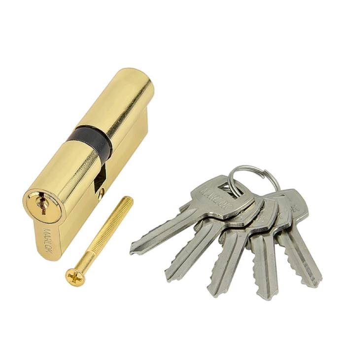 Цилиндр стальной MARLOK ЦМ 80(40/40)-5К англ. ключ/ключ, цвет золото