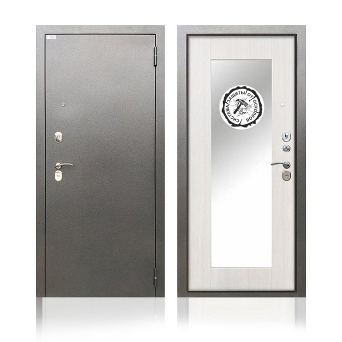 Входная дверь «Берлога Тринити Милли», 870 × 2060 левая, цвет ясень белый