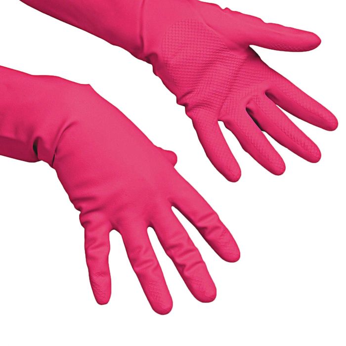 Перчатки Vileda для профессиональной уборки, многоцелевые, размер L, цвет красный