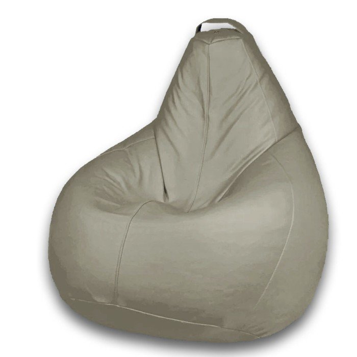 Кресло-мешок «Груша» Позитив Favorit, размер XXXL, диаметр 110 см, высота 145 см, искусственная кожа, цвет серый