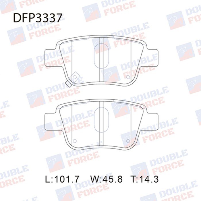 Колодки тормозные дисковые Double Force DFP3337