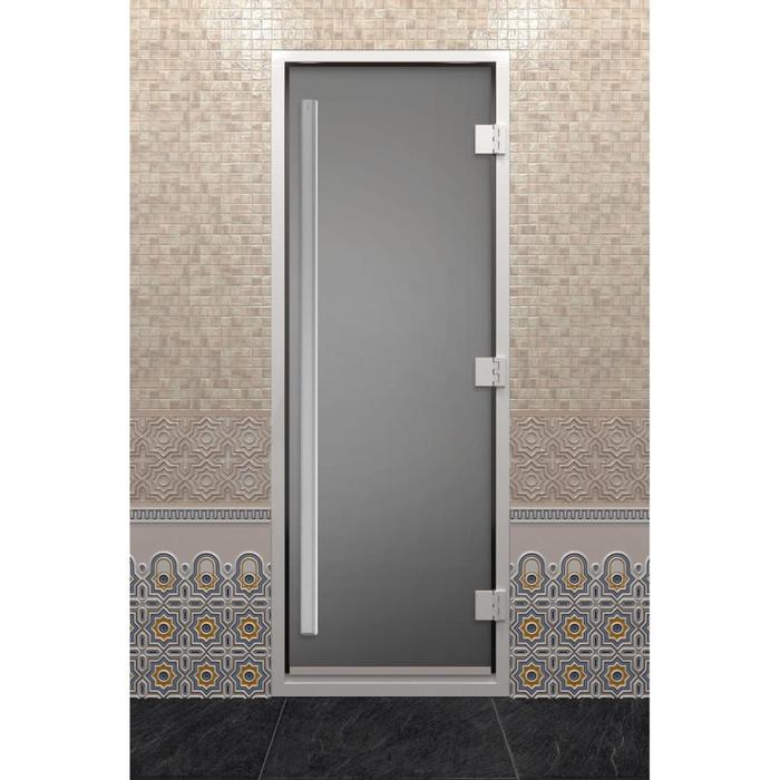 Дверь стеклянная «Хамам Престиж», размер коробки 200 × 80 см, правая, цвет сатин