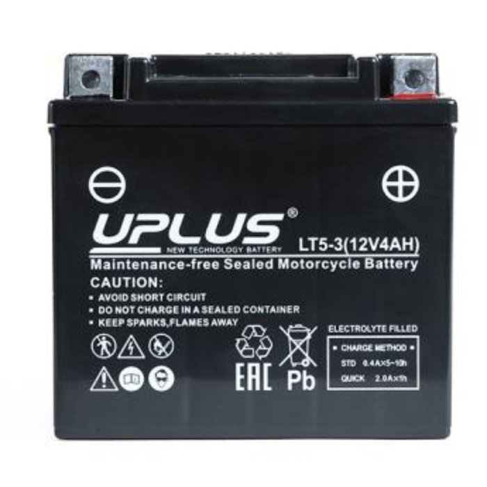 Аккумуляторная батарея UPLUS SuperStart 4 Ач LT5-3 (CT 1205, YTX5L-BS), обратная полярность   791394
