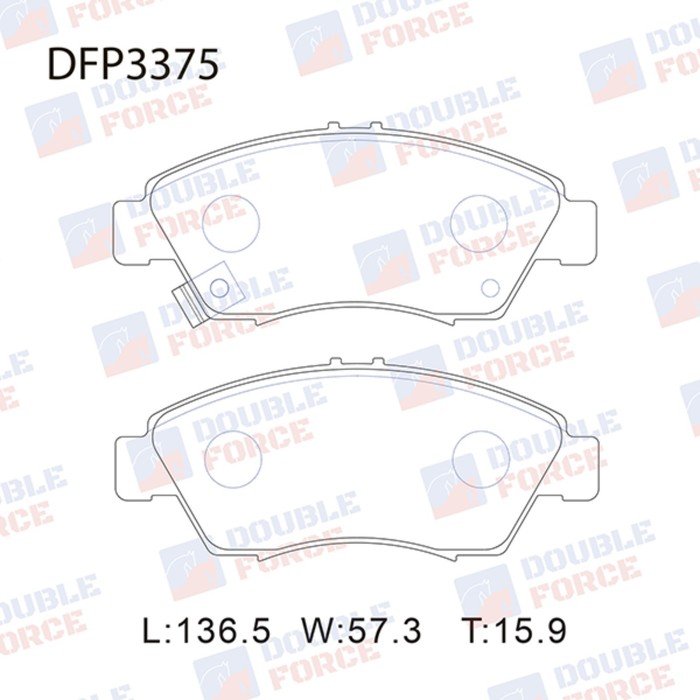 Колодки тормозные дисковые Double Force DFP3375