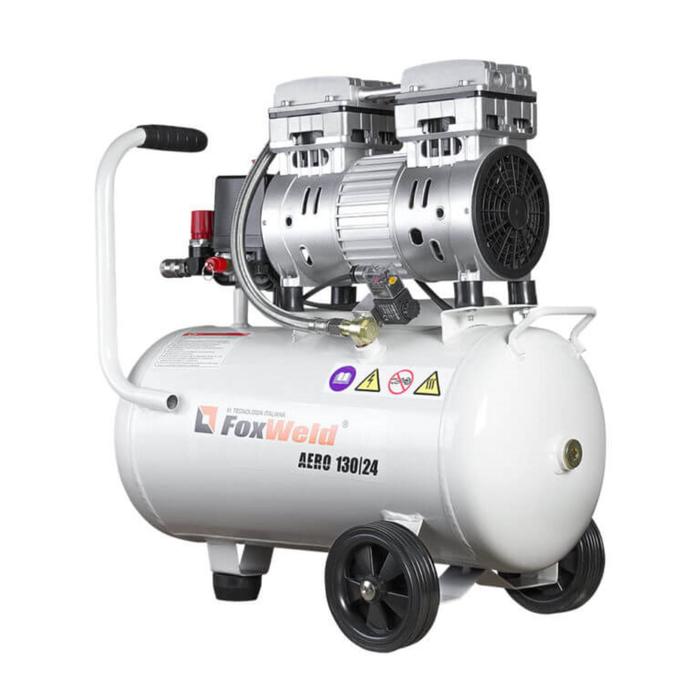 Безмасляный коаксиальный компрессор FoxWeld AERO 130/24 oil-free, 750 Вт, 130 л/мин, 8 бар