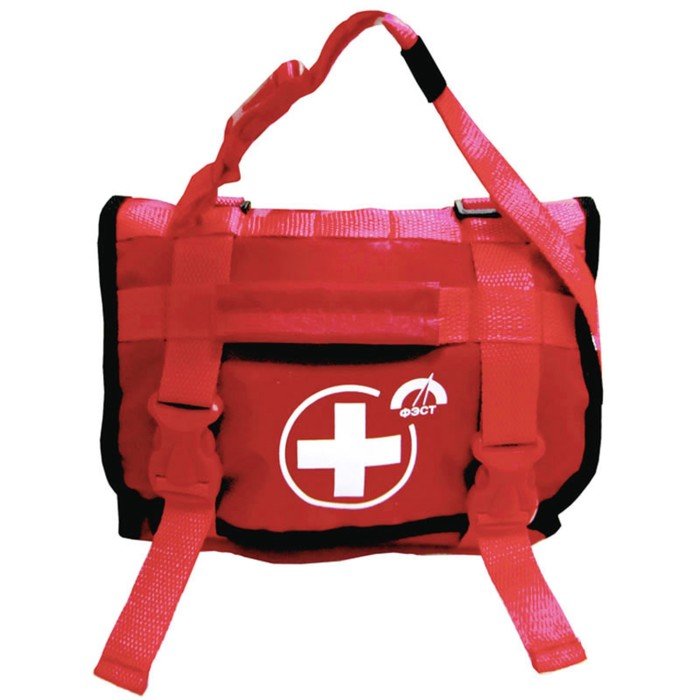 Набор первой помощи "ФЭСТ" для активного отдыха, путешествий, сумка-скрутка, красный