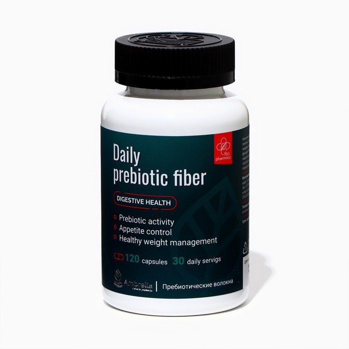 Пребиотические волокна Daily prebiotic fiber, 120 капсул по 0,5 г