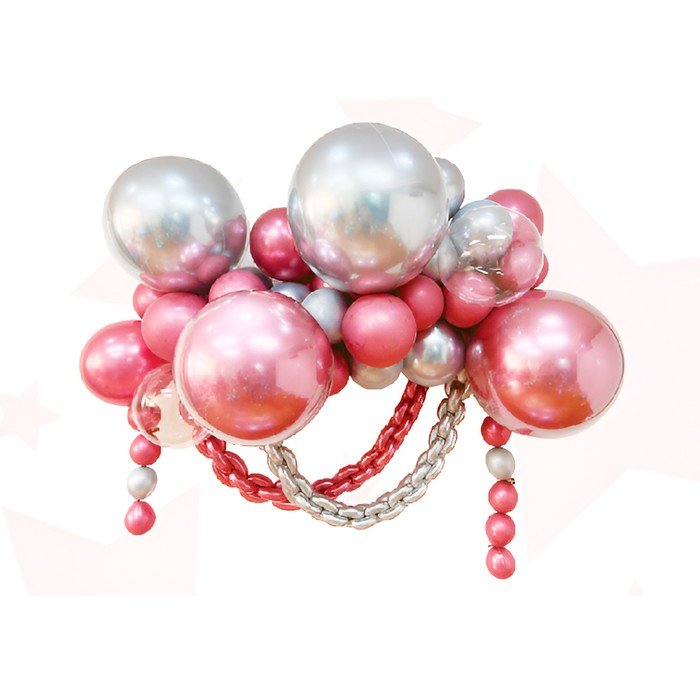 Набор для создания композиций из воздушных шаров, набор 52 шт., серебро, розовый