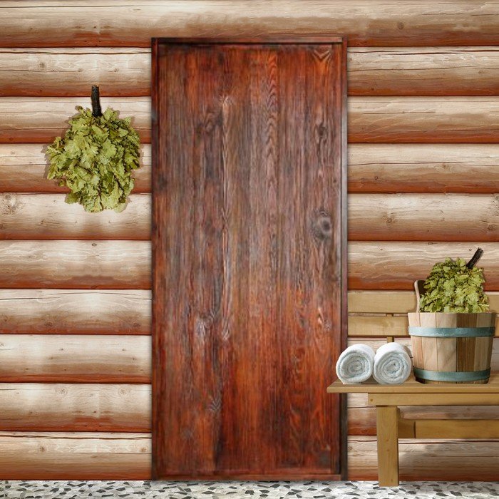 Дверь для бани "Классика", 190×80см, брашированная, морёная, лакированная, "Добропаровъ"