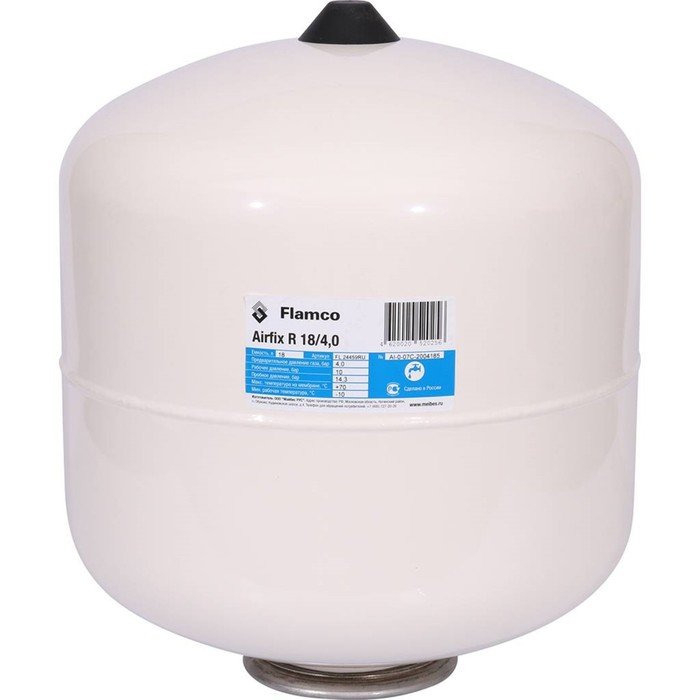 Гидроаккумулятор Flamco Airfix R, для систем водоснабжения, вертикальный, 4-10 бар, 18 л